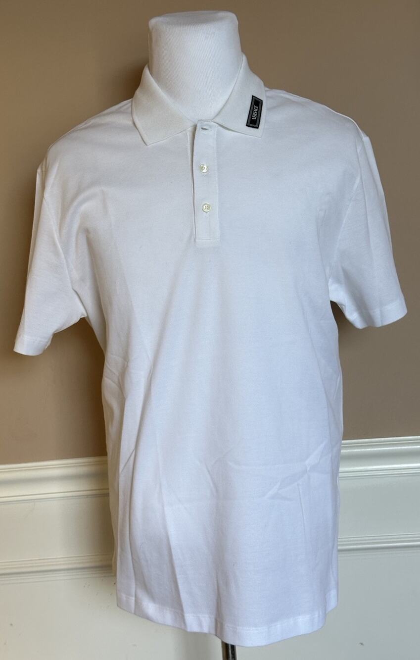 Versace White Piquet Cotton Polo Shirt 3XL 1013906 NWT $800